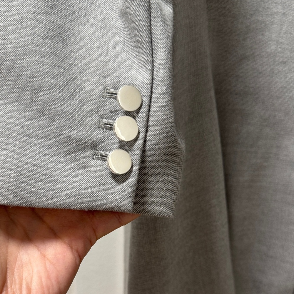 Calvin Klein Women's Light Gray Suit Jacket 14 - Picture 6 of 7
